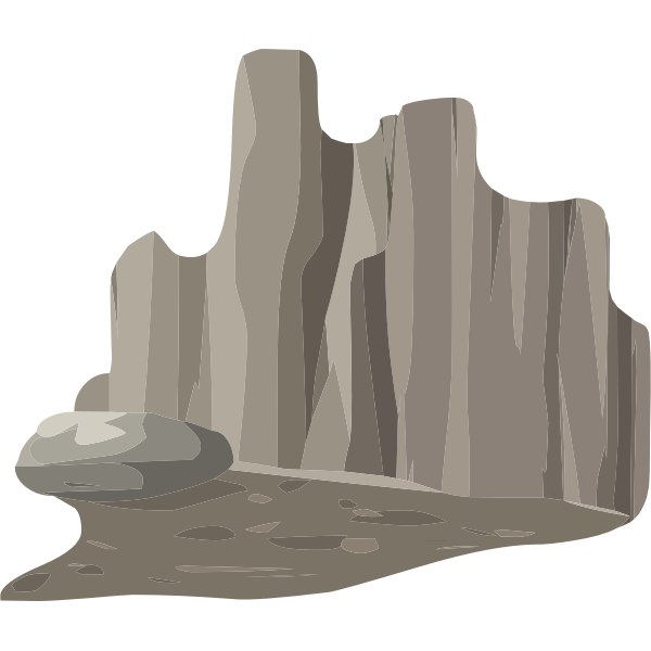 SVG alpine landscape cliff face roof shadow 01a al1