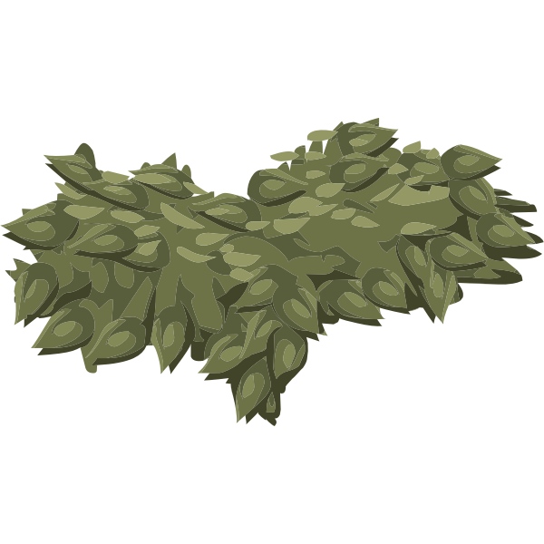 SVG Alpine landscape draping plant vector drawing