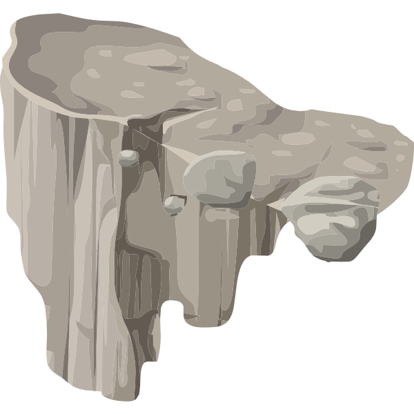 SVG alpine landscape platform horizontal ledge corner left dip 01a al1