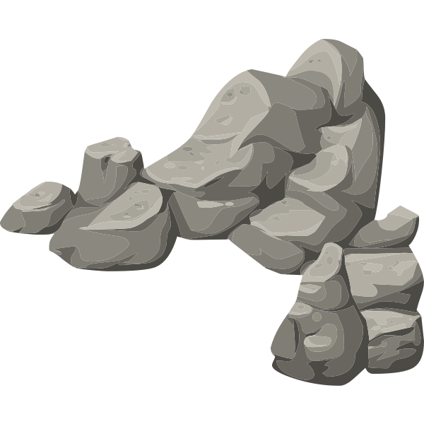 SVG alpine landscape rock rubble corner 01a al1