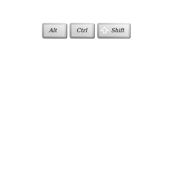 SVG ALT CTRL SHIFT computer keys vector image
