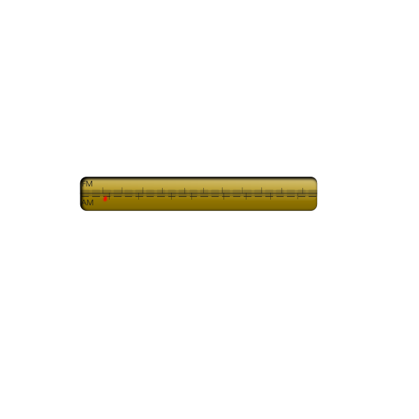 SVG AM-FM tuner scale vector image