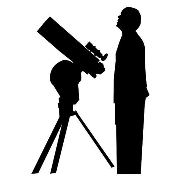 SVG Amateur astronomer silhouette vector image