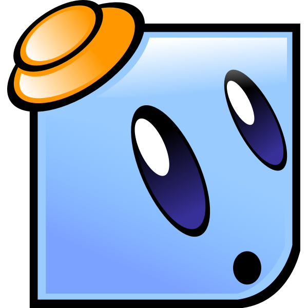 SVG Amazed blue smiley