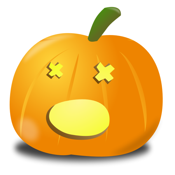 SVG Amazed pumpkin vector graphics
