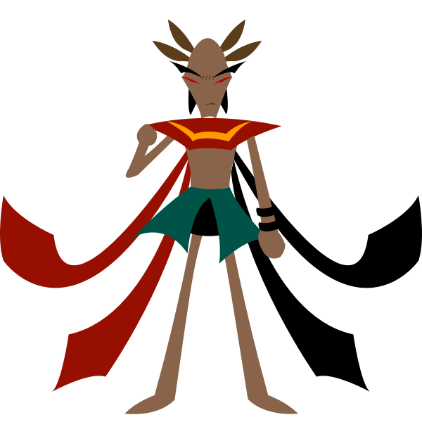 SVG Amazon tribal man