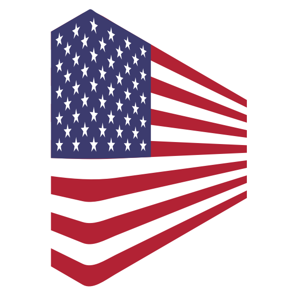 SVG America USA Flag Perspective 1