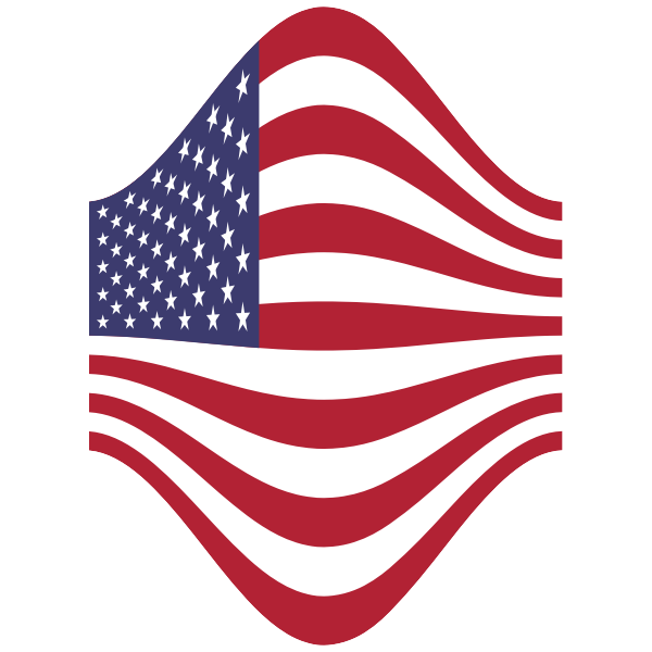 SVG America USA Flag Perspective 3