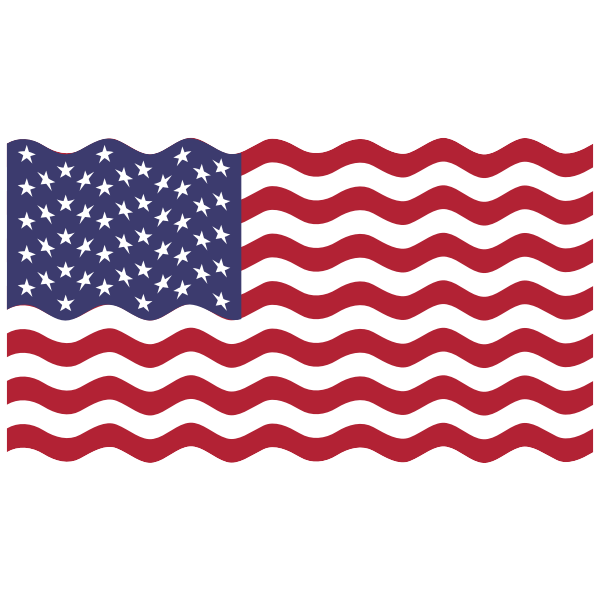 SVG America USA Flag Wavy