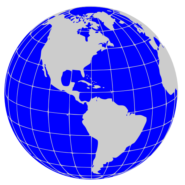 SVG America world globe vector clip art