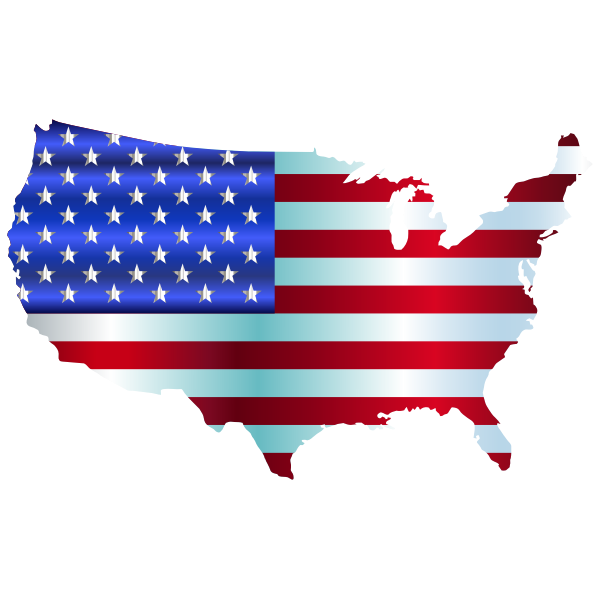 SVG America039s flag and map