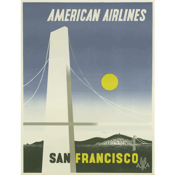 SVG American Airlines vintage poster