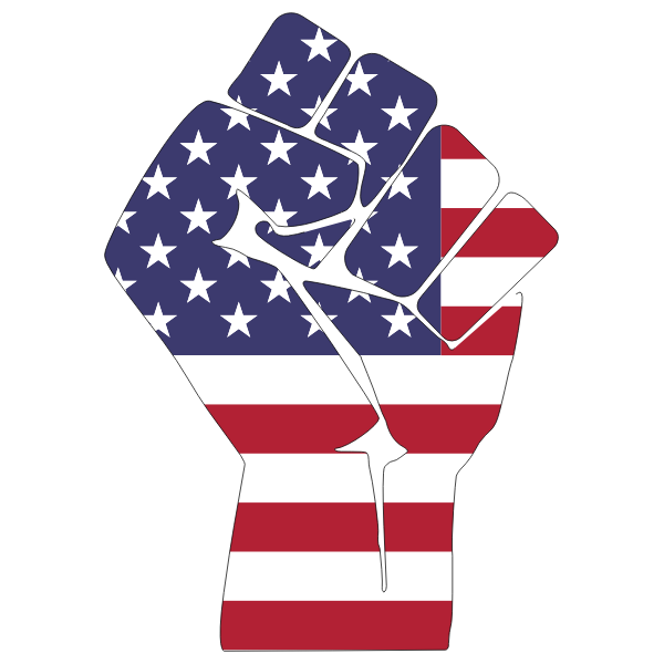SVG American flag fist