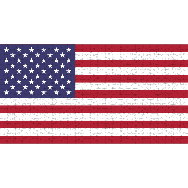 SVG American flag puzzle
