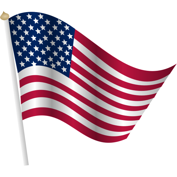 SVG American flag waving