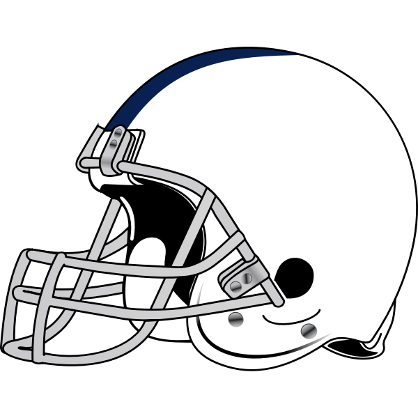 SVG American football helmet vector drawing