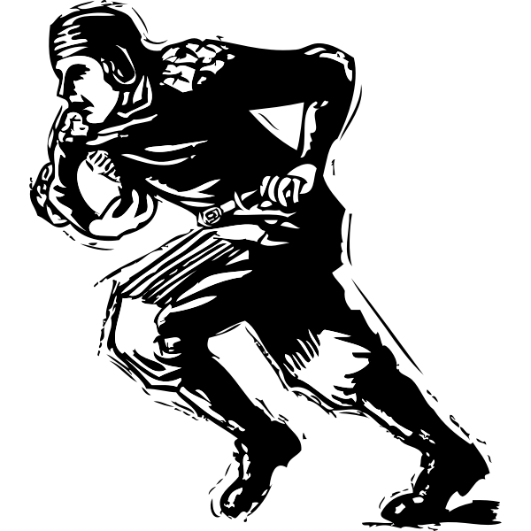 SVG American football player vector