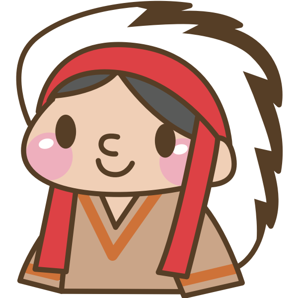 SVG American native cartoon clip art