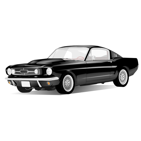 SVG American sport car vector drawing