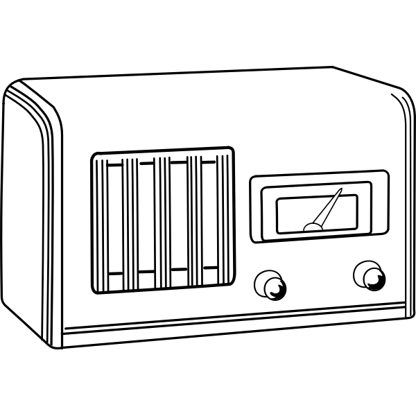 SVG AMFM hi-fi receiver vector graphics