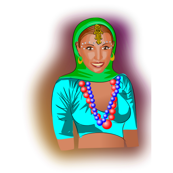 SVG Amina portrait vector image