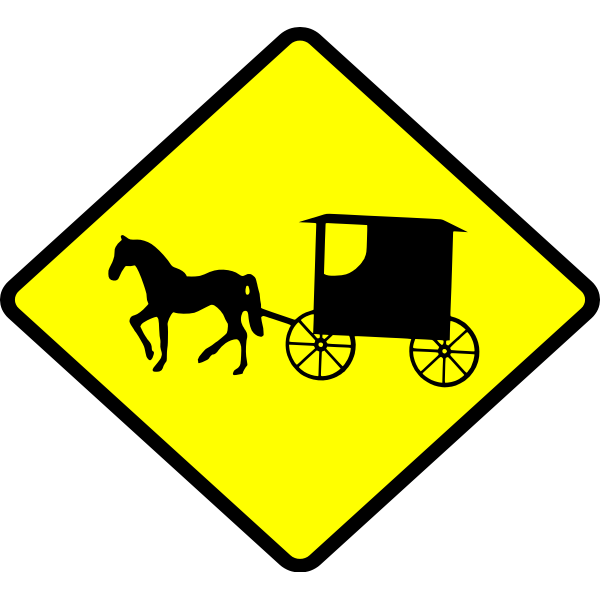 SVG Amish buggies caution