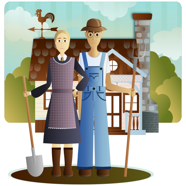 SVG Amish couple
