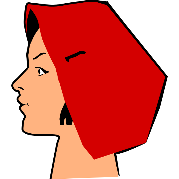SVG Amish girl039s portrait
