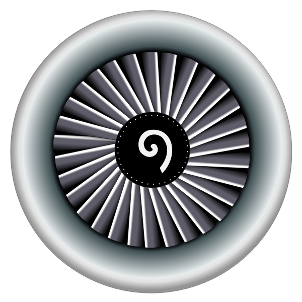 SVG An airplane engine vector