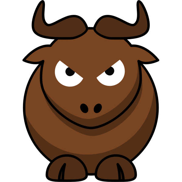 SVG An angry bull