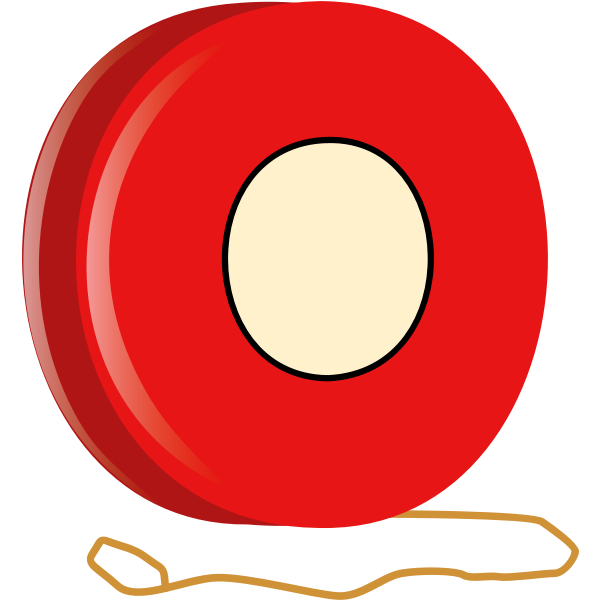 SVG An early version of the yo-yo toy vector clip art