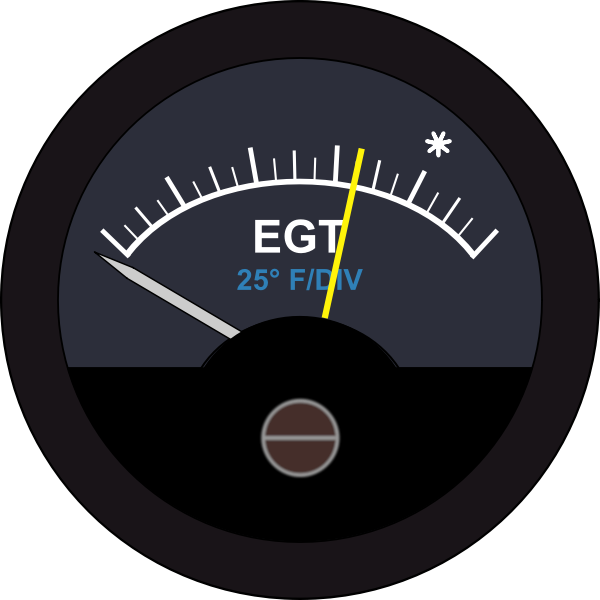 SVG An exhaust gas temperature gauge vector drawing