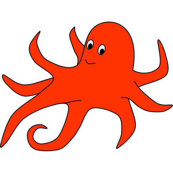 SVG an orange octopus