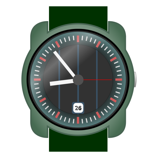 SVG Analog wristwatch vector clip art