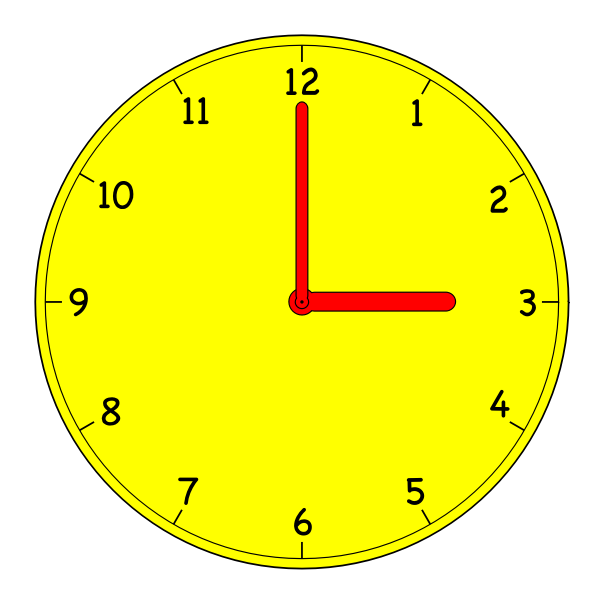 SVG Analogue clock vector clip art