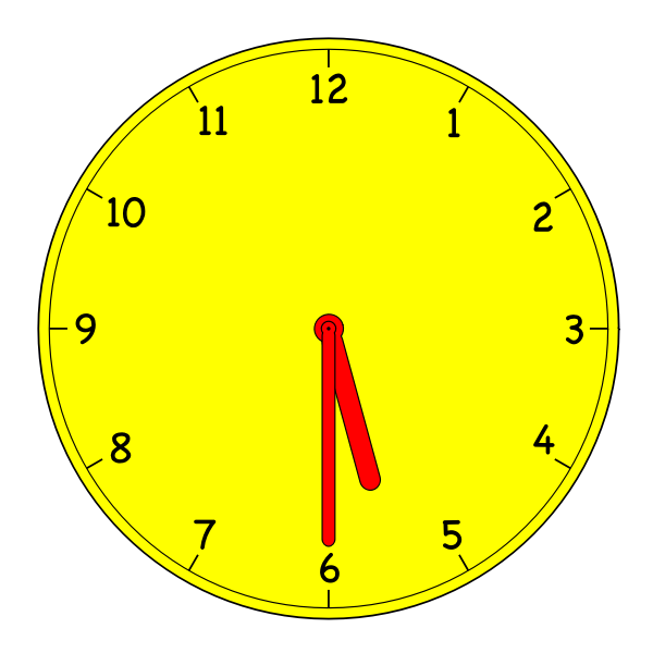 SVG Analogue clock vector clip art