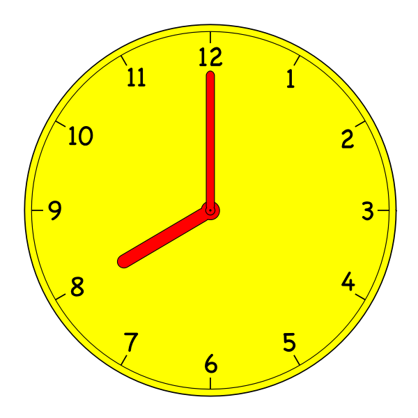 SVG Analogue clock vector clip art