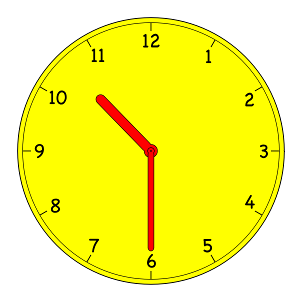 SVG Analogue clock vector clip art