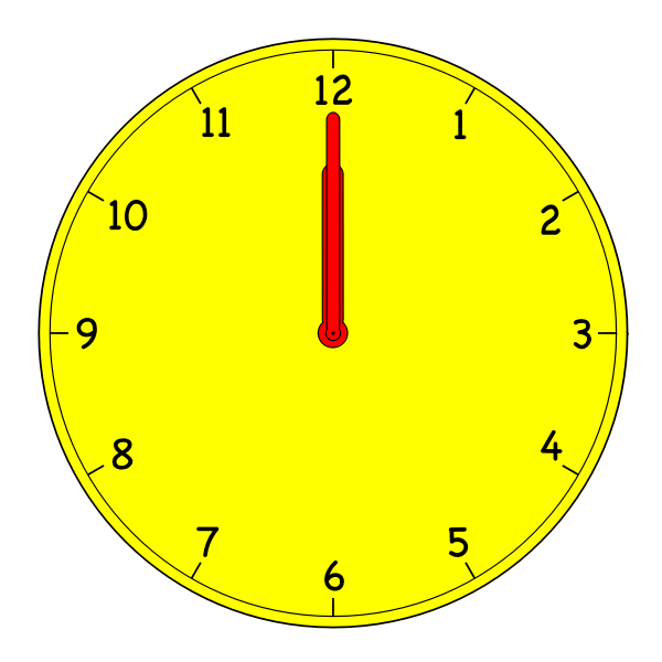 SVG Analogue clock vector clip art