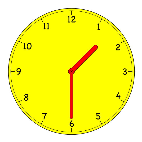 SVG Analogue clock vector drawing
