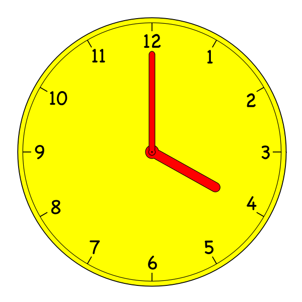 SVG Analogue clock vector drawing