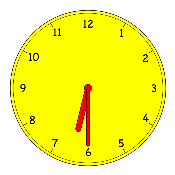 SVG Analogue clock vector drawing
