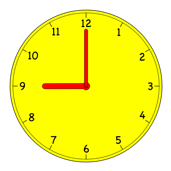 SVG Analogue clock vector drawing