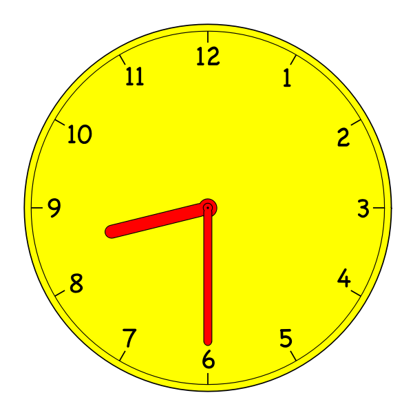 SVG Analogue clock vector graphics