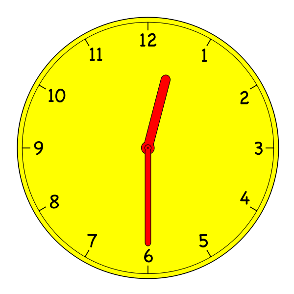 SVG Analogue clock vector graphics