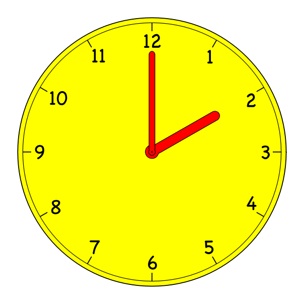 SVG Analogue clock vector illustration