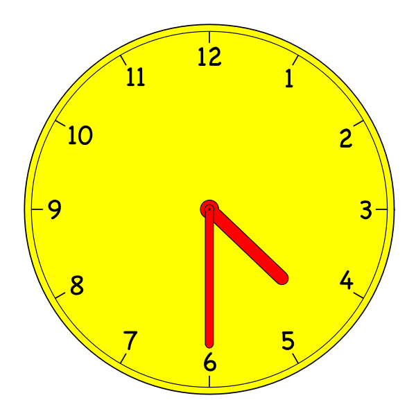 SVG Analogue clock vector illustration