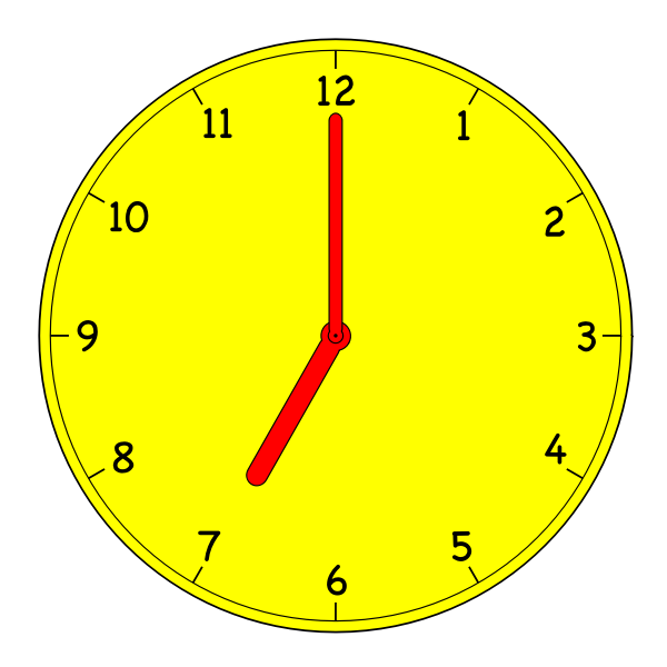 SVG Analogue clock vector illustration