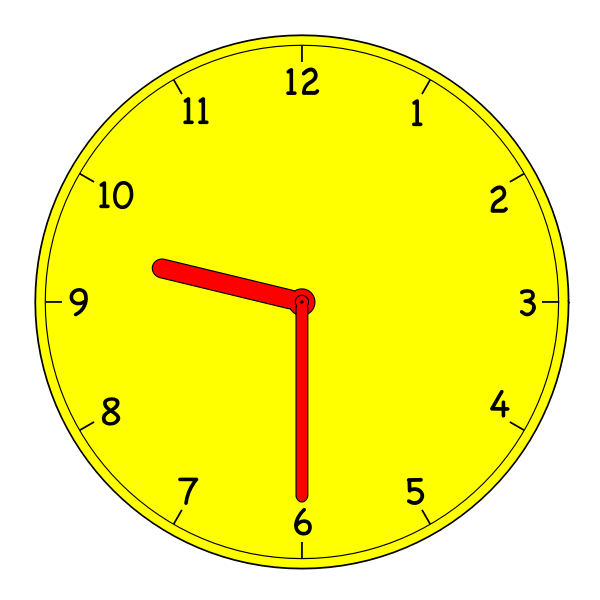 SVG Analogue clock vector illustration