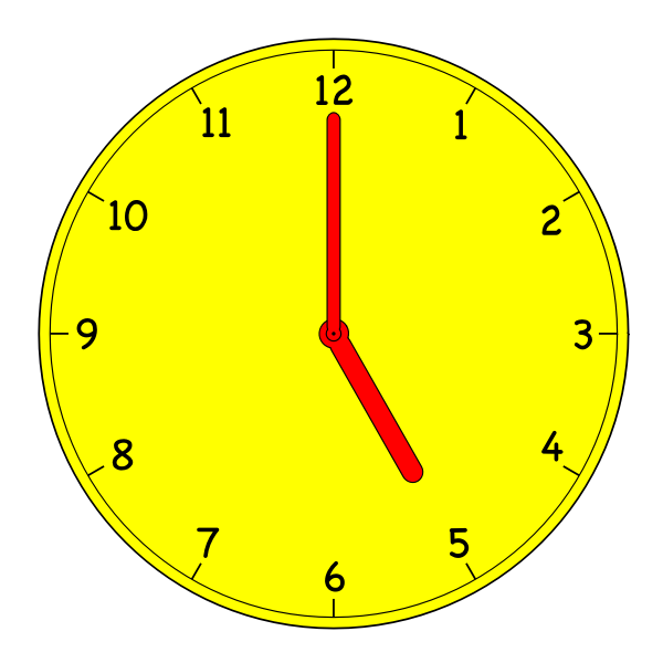 SVG Analogue clock vector image